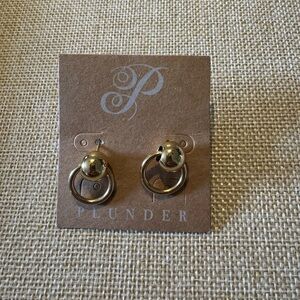 Plunder Gold Stud and Hoop Earrings